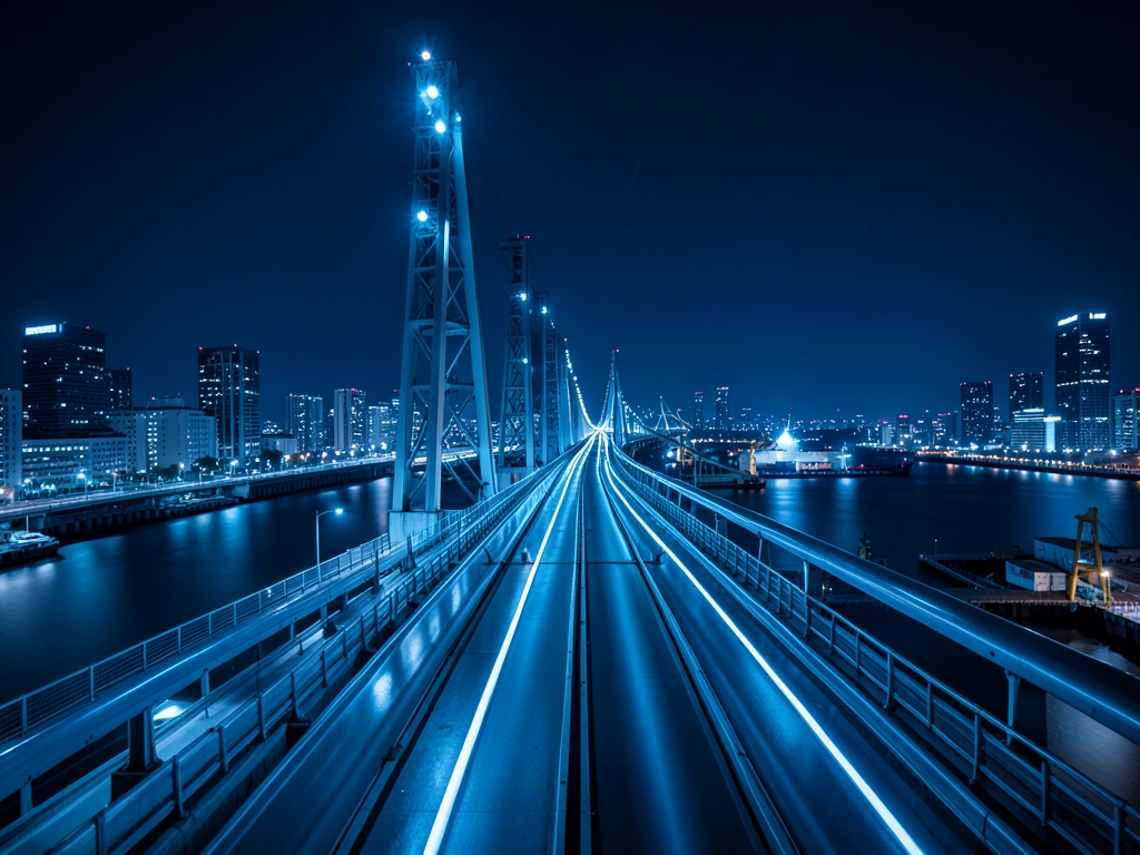 Seoul Industrial Infrastructure at Night