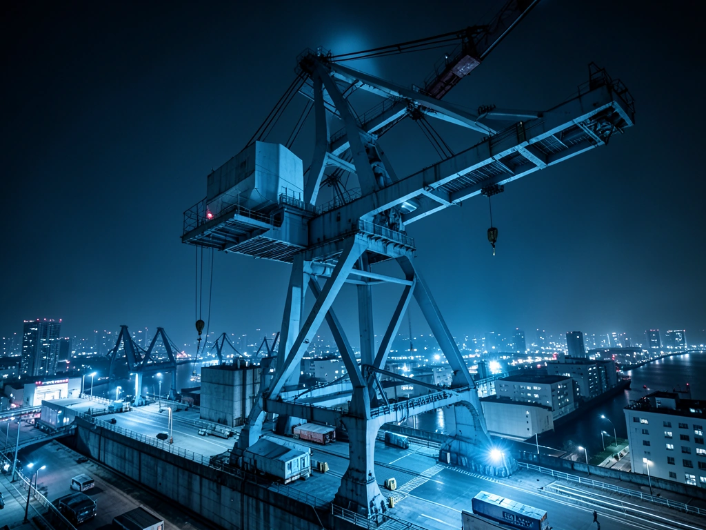 Seoul Industrial Infrastructure at Night
